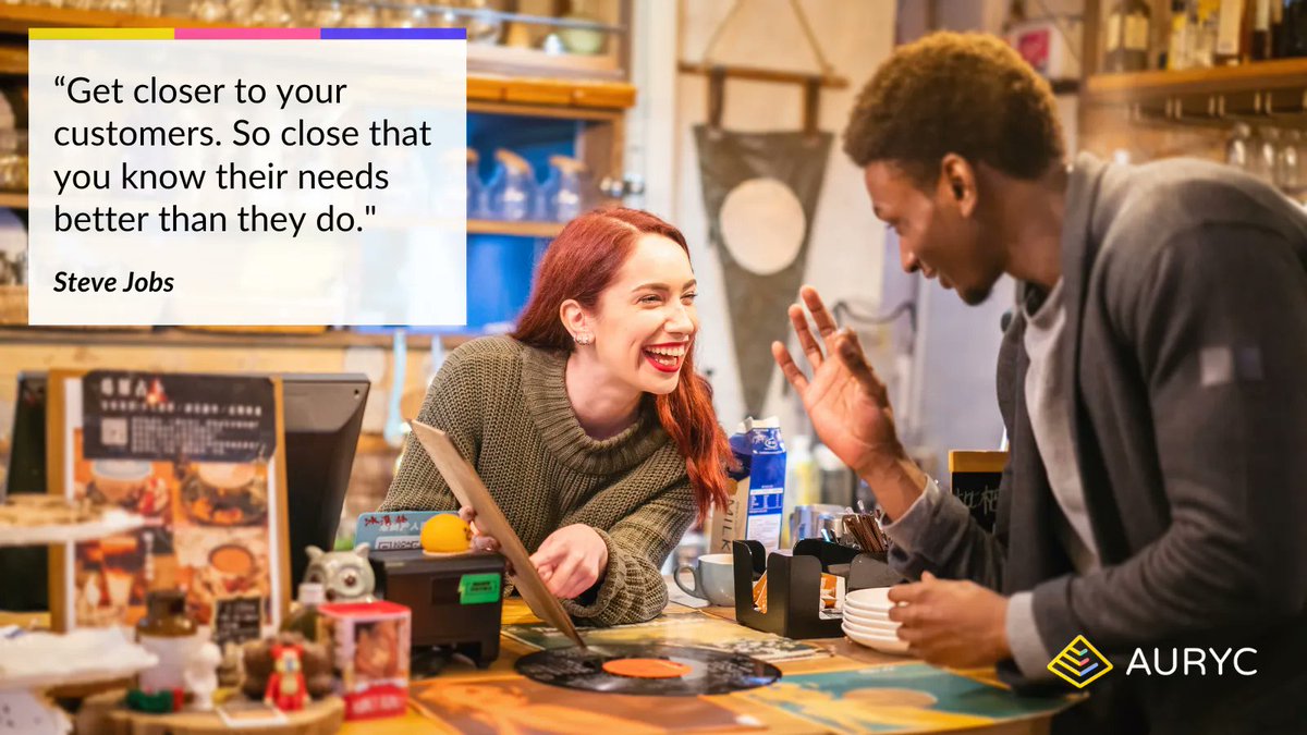 auryc_inc's tweet photo. “Get closer to your customers. So close that you know their needs better than they do.”- Steve Jobs  #qotd #stevejobs #qouteoftheday #CX #UX https://t.co/nhF5j2Fhch