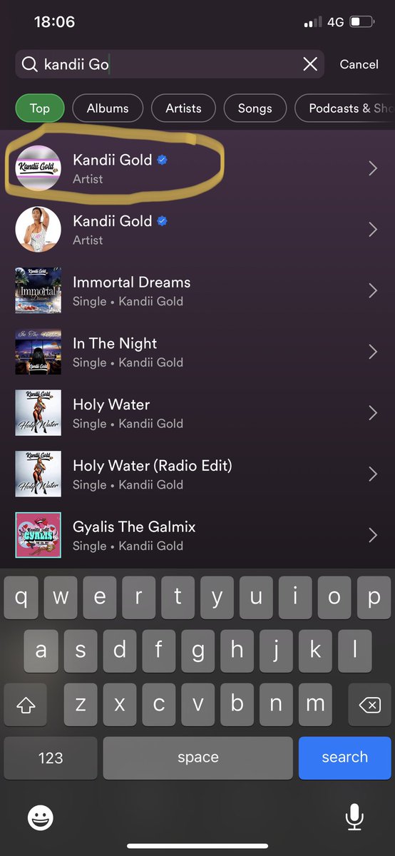 kandiigold1's tweet photo. Oh and this is the correct account on Spotify the highlighted one … tell dem people to Free Me …  they won’t even give me my details … everyone FREE ME 😂😂😂😫 … tell people stop tie me down .., greatness can’t be stopped nor is it free https://t.co/v9ie3S14Ny