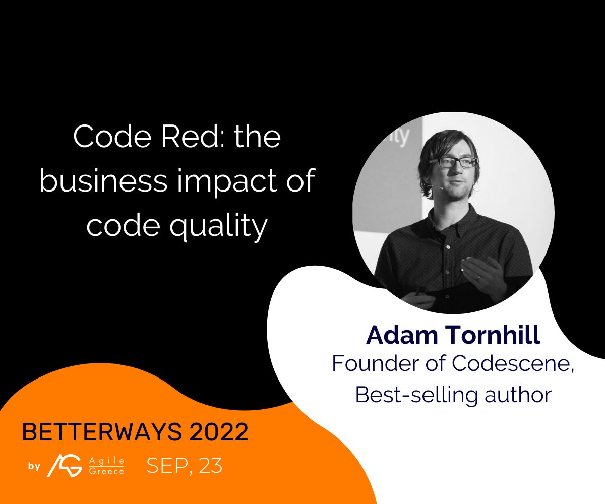 Better Ways (Agile Greece Summit) (@agrsummit) on Twitter photo Code quality is a business outcome. How can we make code better? Tune the code analysis microscope towards a business outcome.
Watch <a href="/AdamTornhill/">Adam Tornhill</a> 's talk at #BetterWays2022 and learn how to make code better. 👉 betterways.gr Code quality is a business outcome. How can we make code better? Tune the code analysis microscope towards a business outcome.
Watch <a href="/AdamTornhill/">Adam Tornhill</a> 's talk at #BetterWays2022 and learn how to make code better. 👉 betterways.gr