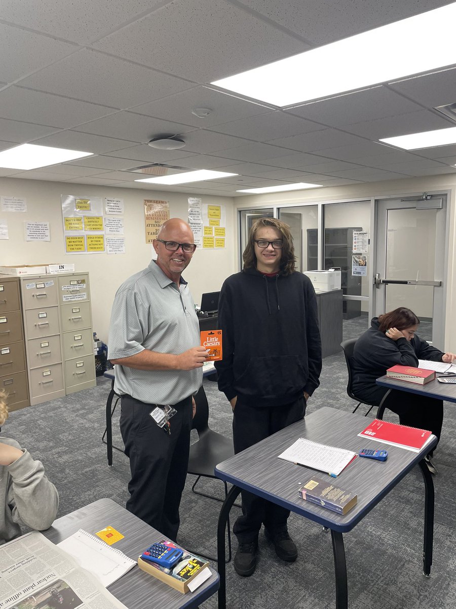 HannyArram4KPS's tweet photo. Congrats to Clayton for winning a 15 dollar gift card to @littlecaesars compliments of @GraczykLawn #attendancecounts @KearneySchools #4kps https://t.co/Oi4ciytYjC