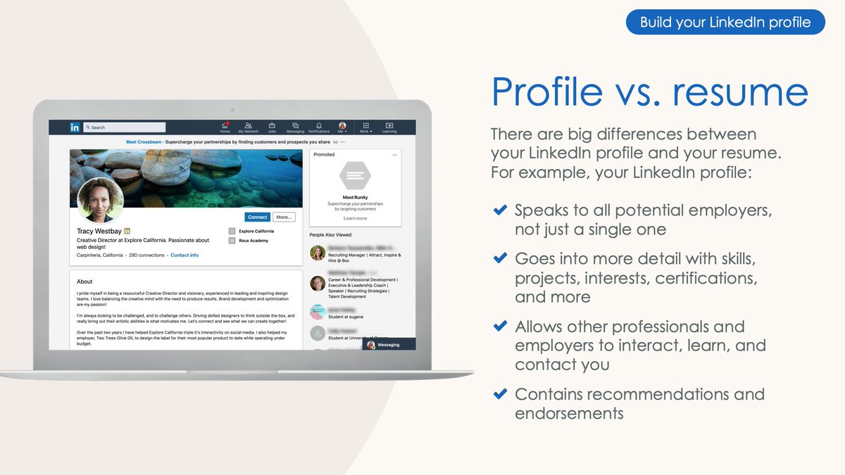 LinkedInImpact's tweet photo. Your LinkedIn profile vs. your resume — what's the difference? 🤔

#careertips #LinkedIn #resume https://t.co/cG2VKJbFuN