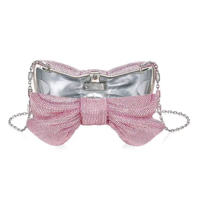 judith leiber bow crystal clutch 