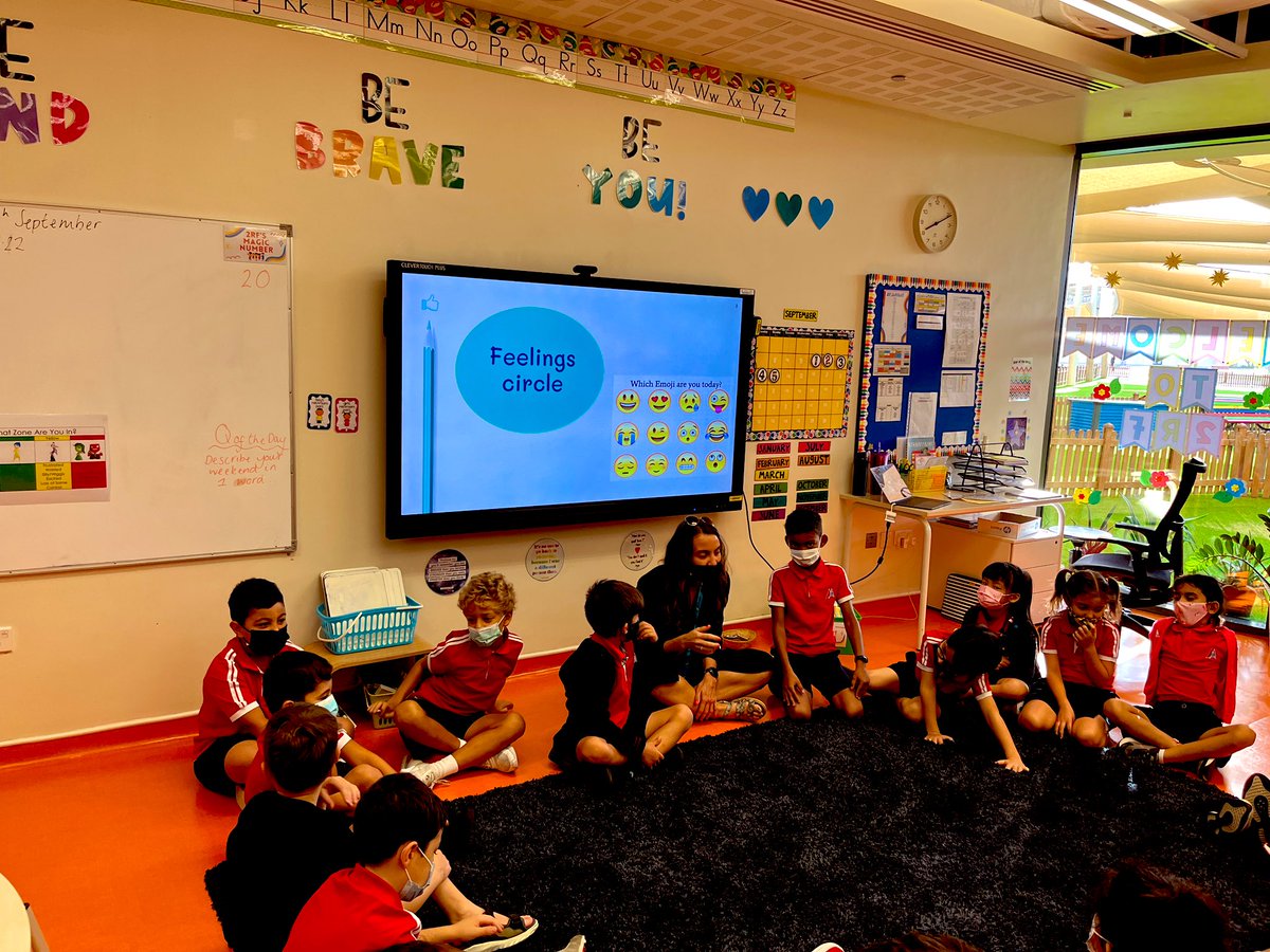 nohabish's tweet photo. What better way for Ss to start their day than by identifying how they feel and exploring ways to support each other and make things better! #Joy #Zonesofregulation #feelingscircle #SolutionFluency #LearnerAssets #community #wellbeing https://t.co/nNrBK6XULa