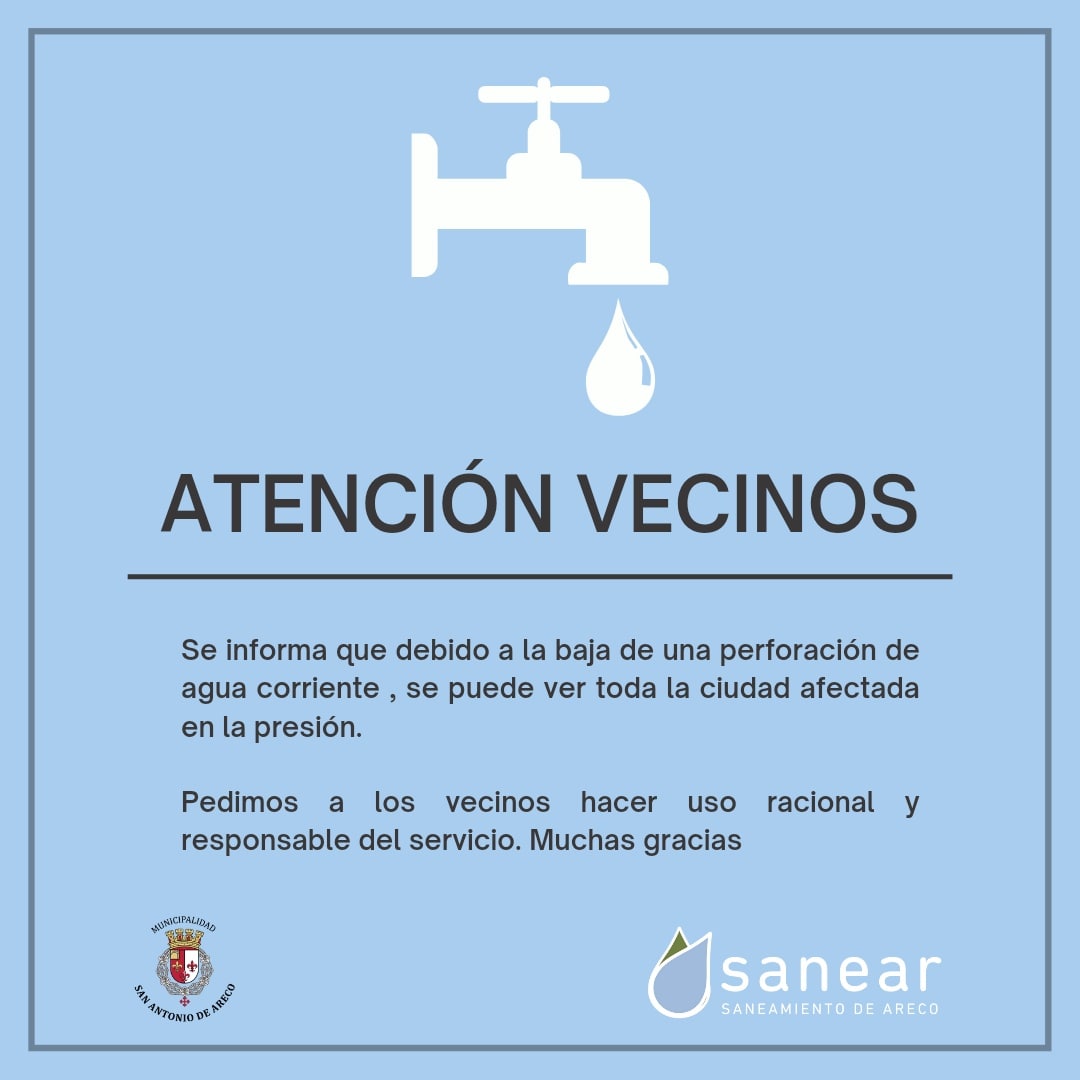 Sanearareco's tweet photo. ATENCIÓN VECINOS 💧 🚨 https://t.co/LpwVRzCaVw