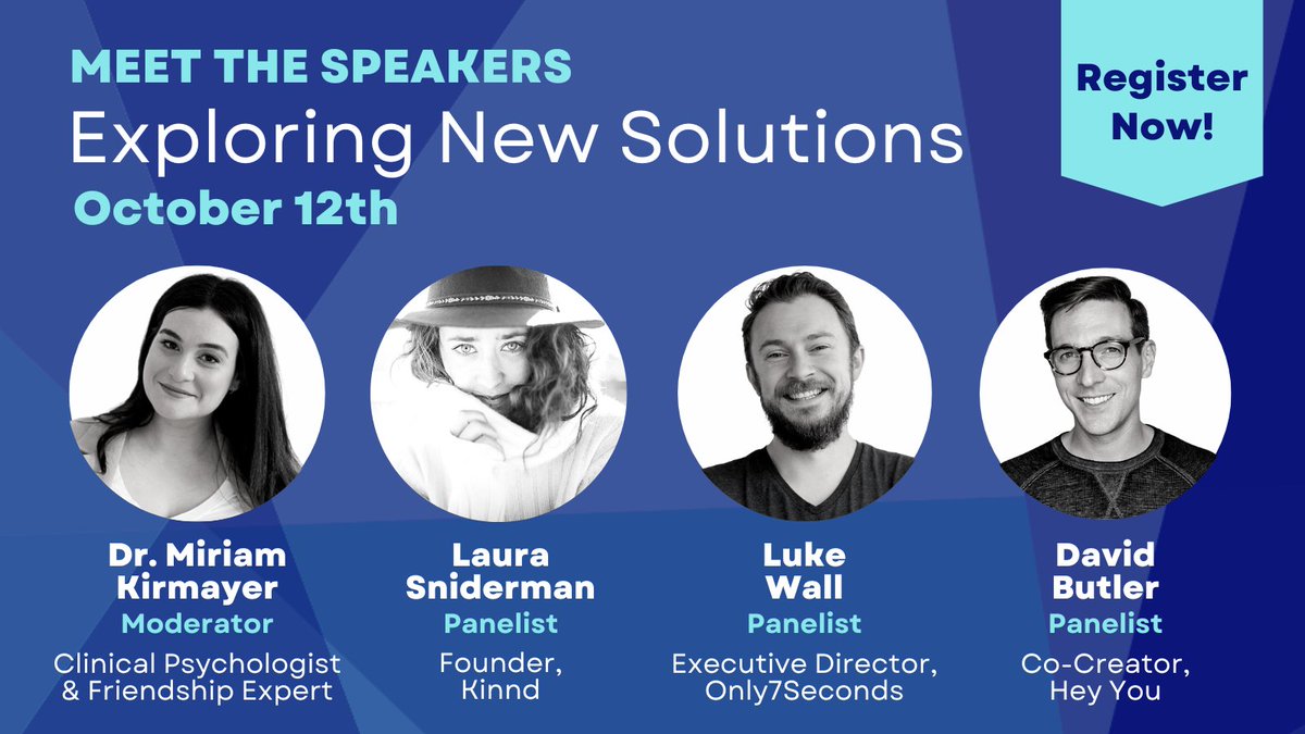 fdn4sociconnect's tweet photo. Join us for “Exploring New Solutions” at the 2022 Action Forum if you are interested in hearing from leading developers of new interventions aimed directly at promoting more connected societies. Register for the free, virtual event here: https://t.co/dmln4b4Ikt #ActionForum22 https://t.co/edSP1kTM5x