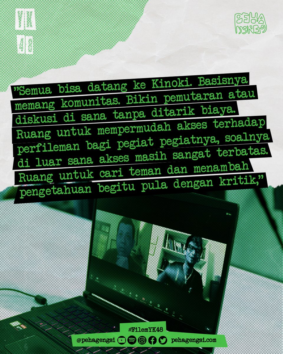 pehagengsi's tweet photo. Cerita sebuah ruang putar film alternatif di Jogjakarta, #Kinoki #BukanBioskopbukanCoffeeShop @adrianjonathan
Bagaimana kabar ruang putar film alternatif di kotamu? Kami ingin tahu, syukur2 bisa mampir...
Selengkapnya: https://t.co/KY4vsmPGx1 🤳 https://t.co/txHCJD9D5m