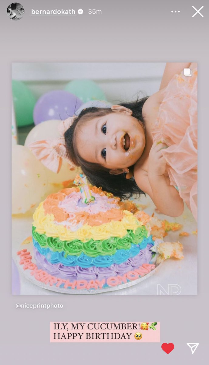 KathCakeCess's tweet photo. @bernardokath π @zharineqyona π₯³
βILY, My Cucumberπ₯°π₯
Happy Birthday π₯Ή!
I got 5 kisses from her today.Flex ko lang!βπ
#QQmBer https://t.co/ghX2Xn6i3J