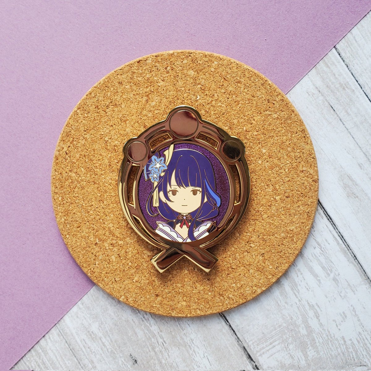 illusfia's tweet photo. Raiden Shogun enamel pin⚡️Available at https://t.co/GBQL2ob7Uh #原神 #雷電将軍 https://t.co/j102kdyONl