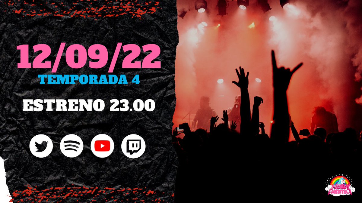 HeavyMental_es's tweet photo. 🤟🏻HOLA HIJOS DEL METAL Y DE LA CIENCIA 🤟🏻
🚨VOLVEMOSSSSS 🚨

🕚 12 de SEPTIEMBRE, 23:00 🕚 https://t.co/tjYaBq4tC2