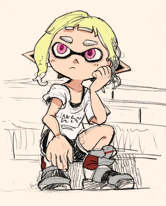 模写練習 配信後着色 0907 