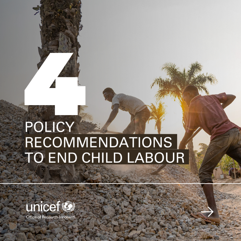 UNICEFInnocenti's tweet photo. 💡 Ending child labour must become a marker of human progress.

Our @T20Solutions policy brief makes  4⃣ recommendations for #G20 leaders on ending #ChildLabour ⬇️

📢 Join us in calling for inclusive growth, that leaves no child behind.

@FCDOInclusive