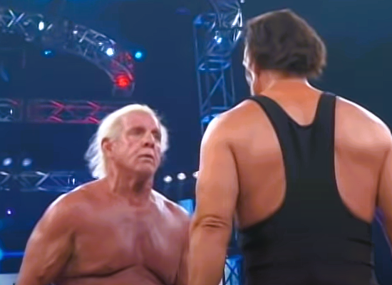curtjerkers's tweet photo. On an upcoming episode of #TBTM, we're looking back to @RicFlairNatrBoy's final match in Impact against one of his greatest opponents, Sting!

Have a question for 'The Nature Boy' about the match? Leave it in the comments with #AskNaitch and he might answer yours on the podcast! https://t.co/imhD53wF5N