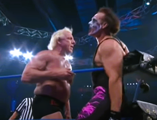 curtjerkers's tweet photo. On an upcoming episode of #TBTM, we're looking back to @RicFlairNatrBoy's final match in Impact against one of his greatest opponents, Sting!

Have a question for 'The Nature Boy' about the match? Leave it in the comments with #AskNaitch and he might answer yours on the podcast! https://t.co/imhD53wF5N
