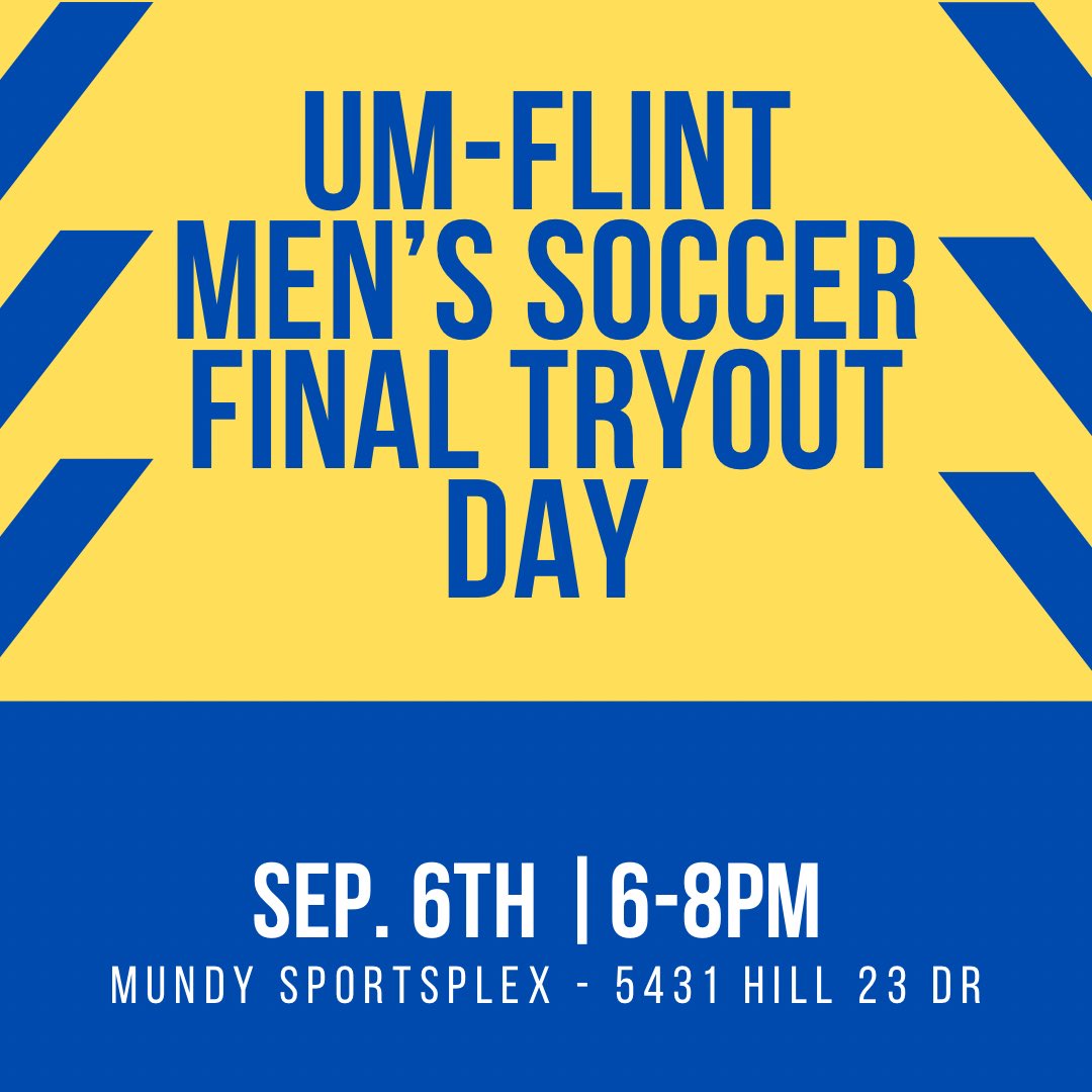 umflintsoccer's tweet photo. Final day of mens team tryouts tonight!! Be sure to come out if you are interested in playing! Very competitive group this year as the team should be finalized by next Mondays practice! https://t.co/Ebc2L9w514