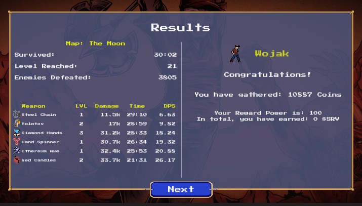 Anthony14323500's tweet photo. @cryptosurvivors  Just did the best score in the early access of Crypto Survivors!
Amazing game, super addictive!
Did I mention that you can make money off of it? https://t.co/wn34O9BWxJ