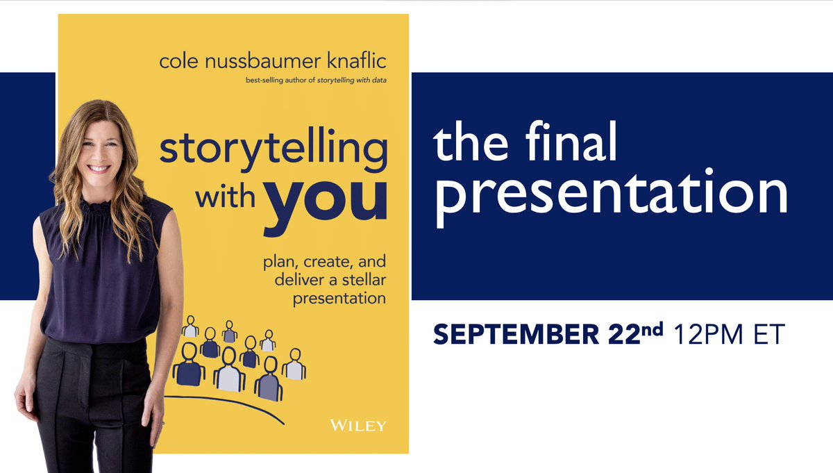 In my new book, #storytellingwithyou, I plan, create &amp; prepare to deliver a presentation for a critical business meeting. See how it all comes together on September 22nd! storytellingwithyou.com/finale