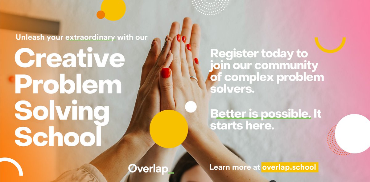 OverlapAssoc's tweet image. Become a better learner, leader, communicator, collaborator, idea generator and creative with our collection of human-centred design courses. ⁠
⁠
For our course calendar, registration information, community content &amp;amp; more, visit overlap.school!