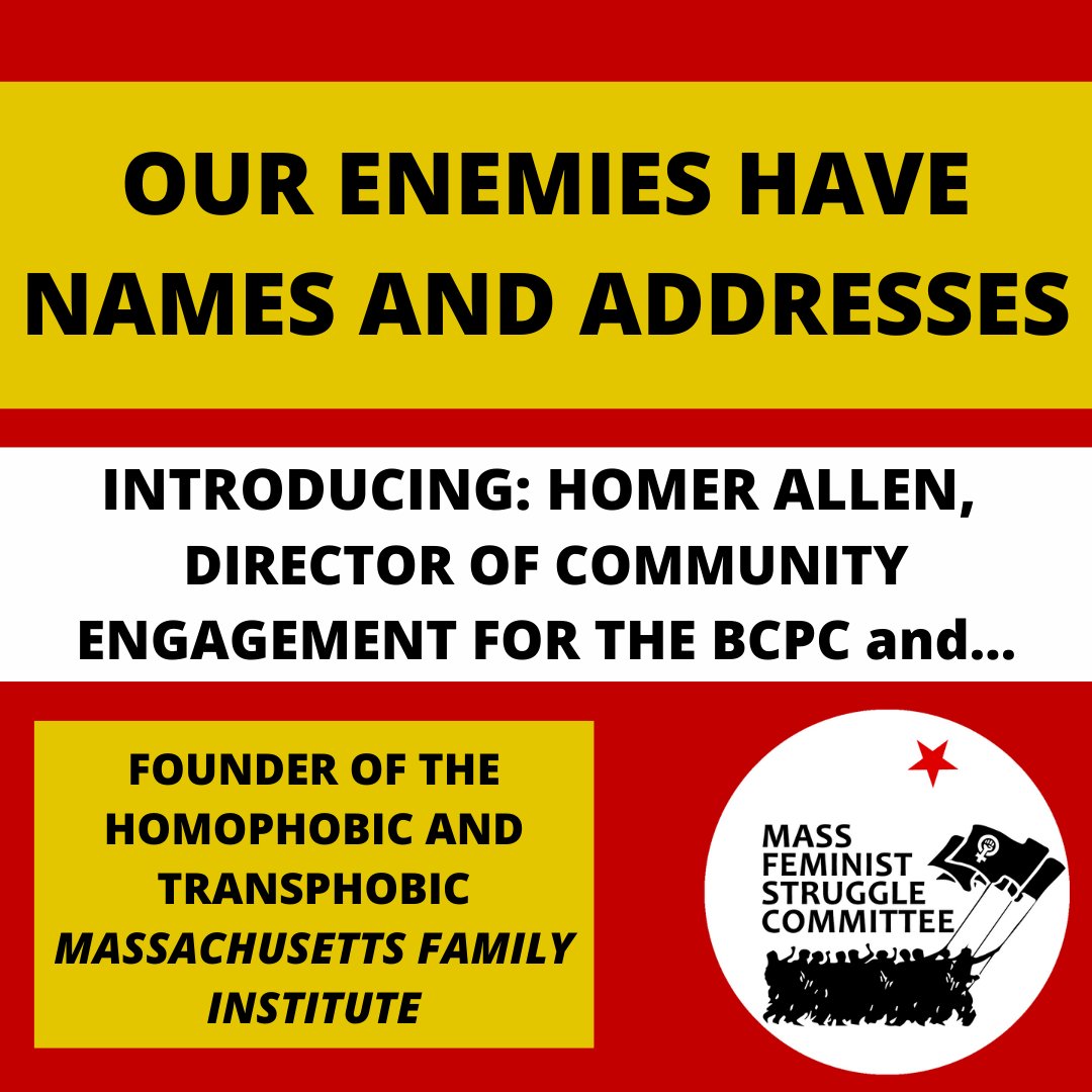 Oh, and here's another one of the scumbags behind the BCPC: Homer Allen, formerly of the equally evil Massachusetts Family Institute (thread)