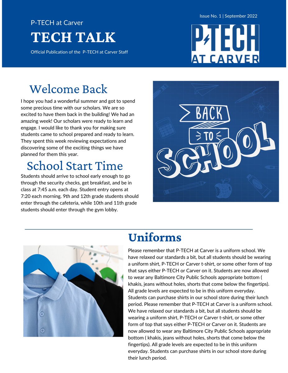 PTECH Carver tweet media