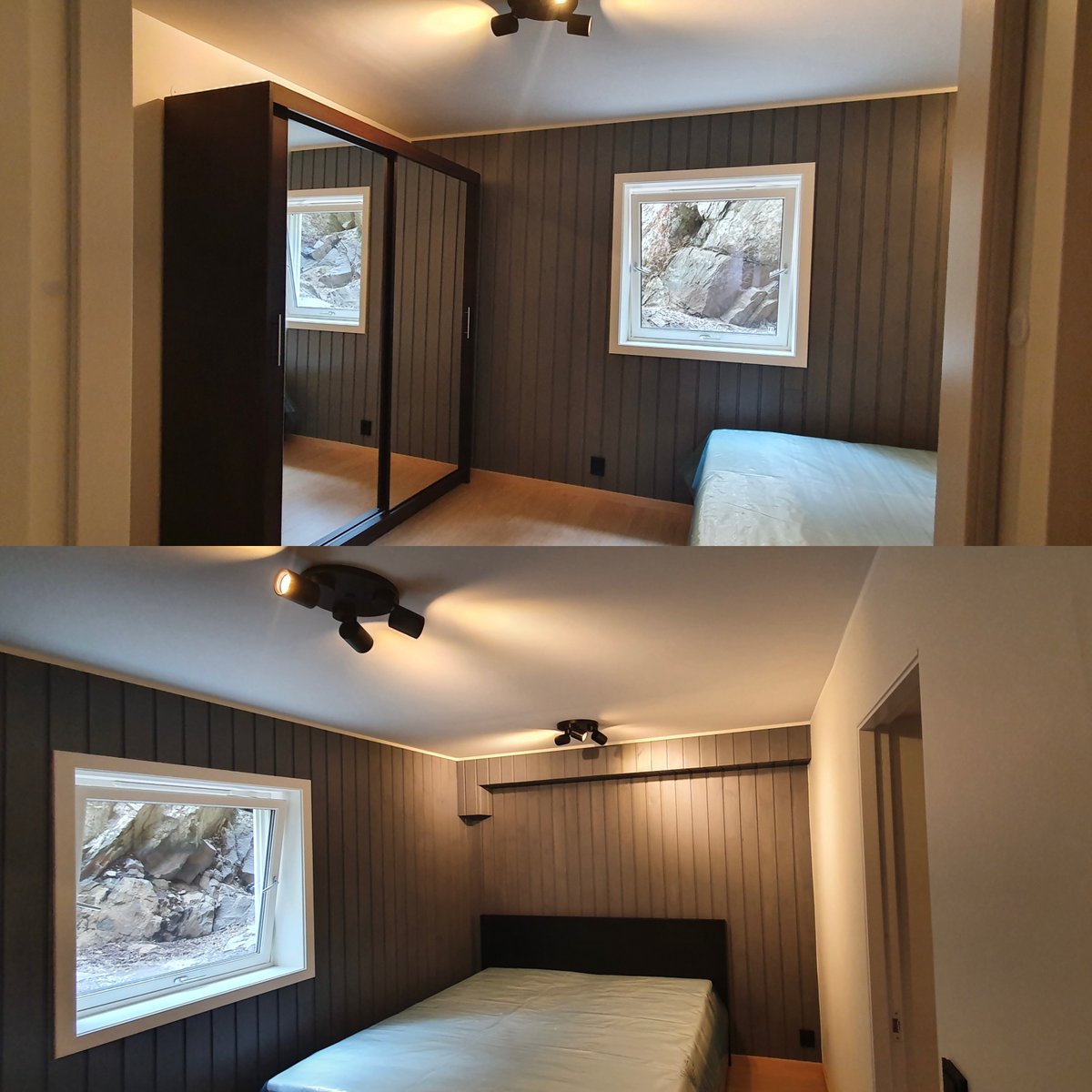 SDKconsult's tweet photo. Her ønsket kunden å innrede underetasjen med soverom, bad og kjellerstue m/kjøkken🏡
Vi tegnet ny planløsning, samt søkte om bruksendring. 
I det nye soverommet ble det satt inn nytt vindu for rømning og dagslys☀️#bruksendring #byggesøknad #soverom #stue #arkitekt #fasadeendring https://t.co/zvUQlTM8nP