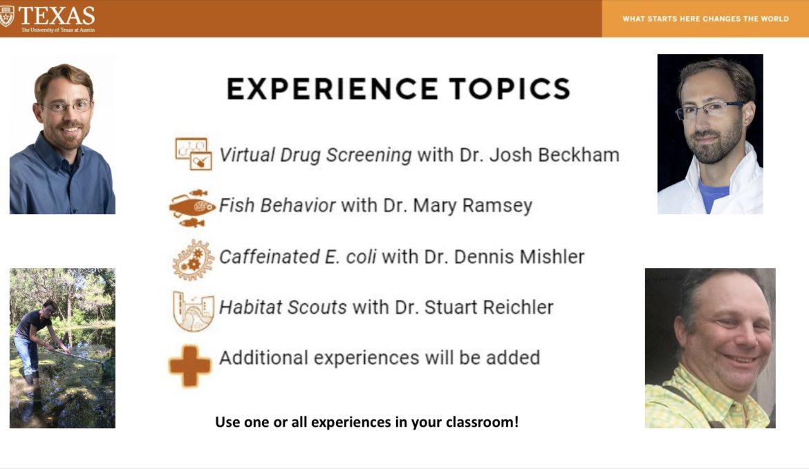 HRI_UTAustin's tweet photo. Are you interested in integrating research-based, inquiry-focused curriculum into your classes? 🧬🔬🏡 🐟. Sign up for an info session to learn more! Bonus: Rural teachers that participate in the summer PD and implement a module will receive a stipend 🙌https://t.co/bKbidV4xog https://t.co/Anzw9iIgcT