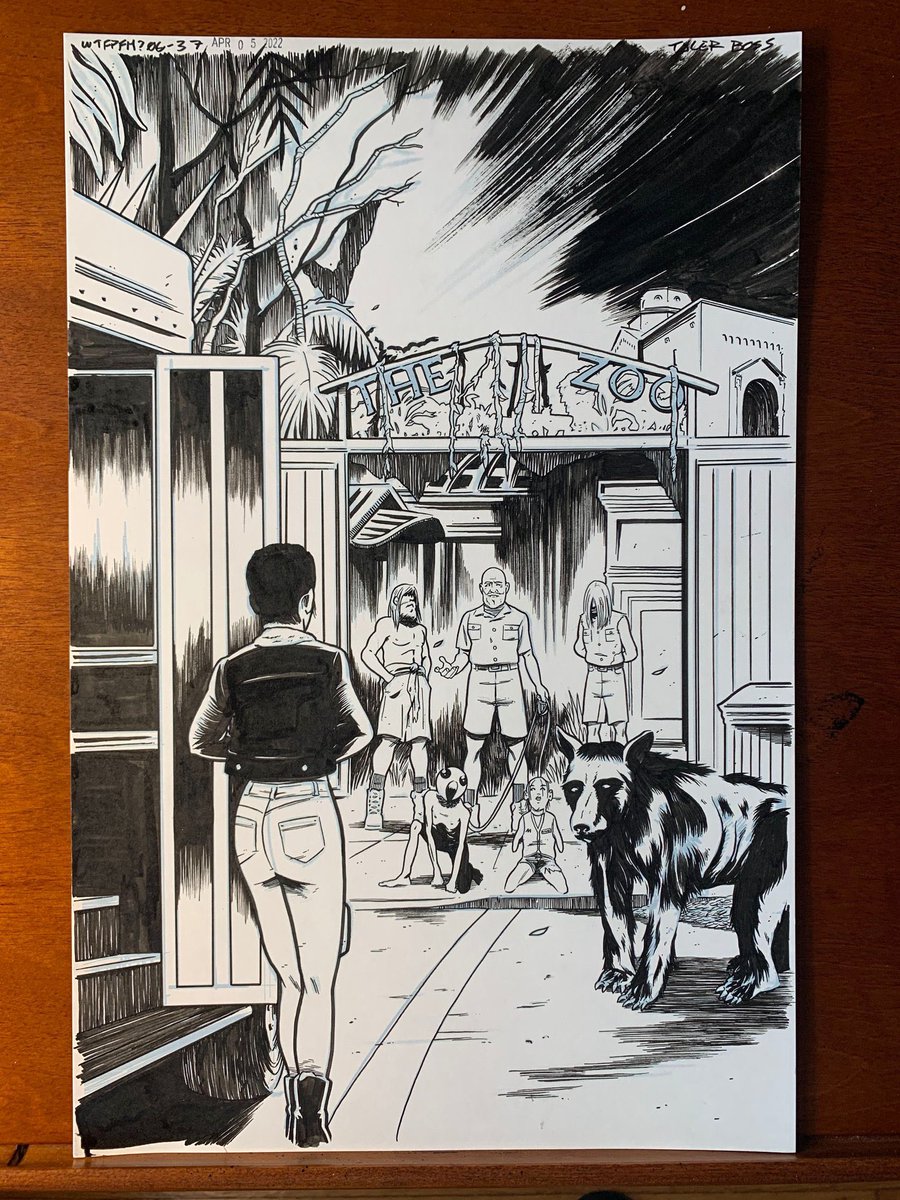 ComicModern's tweet photo. All of the original art from @BoyCartoonist & @AshcanPress classic-in-the-making #WhatsTheFurthestPlaceFromHere issues 5 & 6, plus the covers for 8 & 9 are now available here: https://t.co/1FKC5v7nym #wtfpfh #tylerboss https://t.co/fra55QYlH0