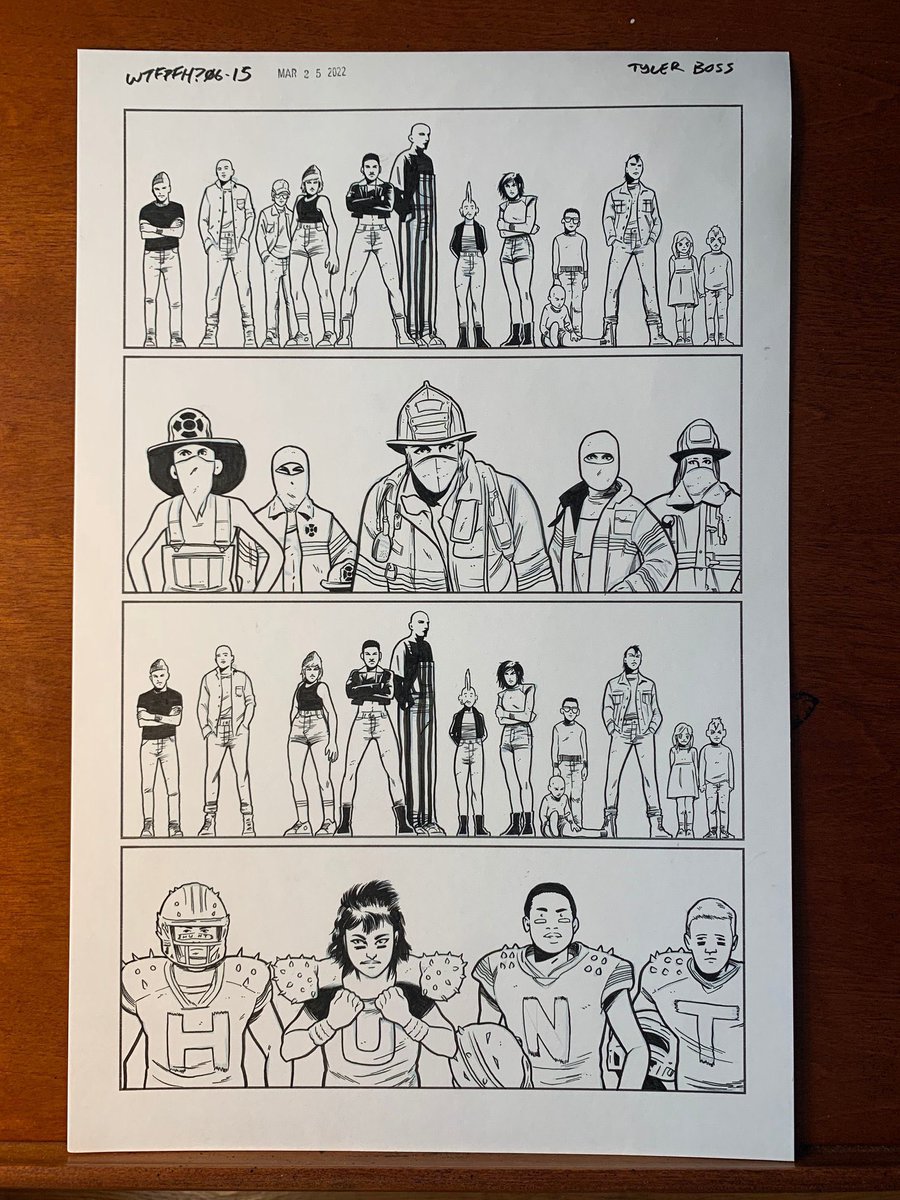 ComicModern's tweet photo. All of the original art from @BoyCartoonist & @AshcanPress classic-in-the-making #WhatsTheFurthestPlaceFromHere issues 5 & 6, plus the covers for 8 & 9 are now available here: https://t.co/1FKC5v7nym #wtfpfh #tylerboss https://t.co/fra55QYlH0