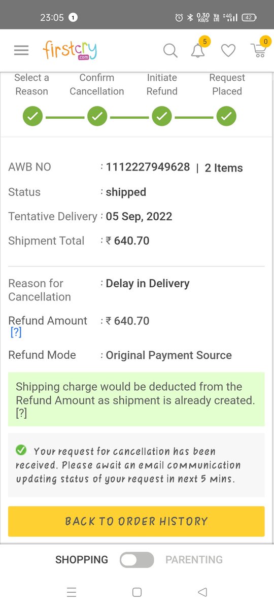 Himu70's tweet photo. @firstcryindia you guys did choose wrong courier services , they are delaying in delivery , they are giving false status of delivery and you cut the shipping charges from our money. What the hell is this policy about . @Cyberdost  look into in they are making fraud. https://t.co/qbAo6JwLjd