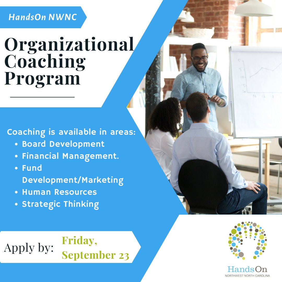 We are now accepting applications to our revised Organizational Coaching Program! Applications are due Friday, September 23! 

conta.cc/3cLaanP