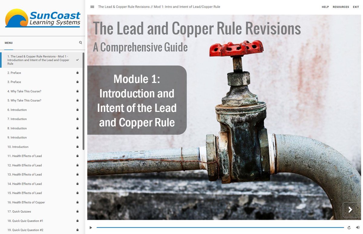 SunCoastLearnin's tweet photo. Rich Giani, nationally-known instructor and technical specialist for water and wastewater operations, has written the first comprehensive online course in the country that addresses LCRR issues. https://t.co/pRVnc3QNxM