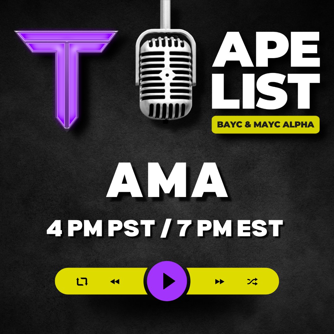 MetatopiaWorld's tweet photo. AMA TODAY on Twitter Spaces with @TheApeList_⏰

NFT Giveaway happening during the AMA, so you don't want to miss this one!

👉 LIKE + RT

#Metatopia #NFT #NFTCommunity #P2E #BAYC #MAYC https://t.co/gxFDSJyB2f