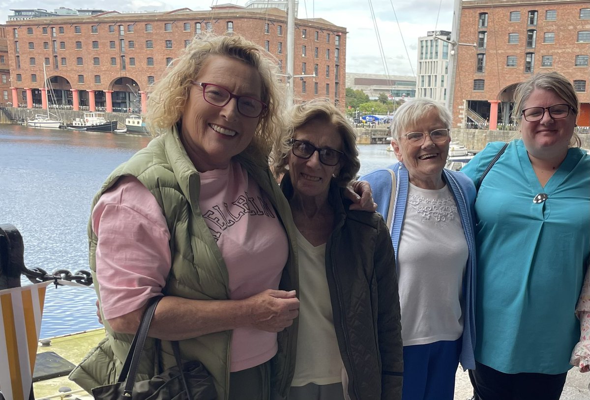 SHAPELancashire's tweet photo. Yesterday we went to Liverpool on the Albert Docks with people from Clifton House, St. Paul’s and Ribble Court from Preston. We had a lovely lunch and had a look round some of the shops, we all had a great time. Funded by @placesforpeople and @SHAPELancashire https://t.co/5tcWPwBQ3x