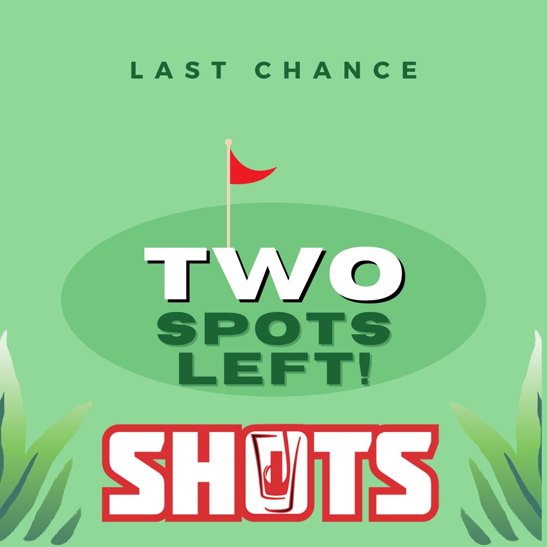ShotsGrill_MI's tweet photo. ⛳️LAST CALL⛳️
We have TWO! Two spots left for our annual Shots Golf Outing on Sunday, September 25, 2022. Make sure you sign up before these spots are gone!
Sign up here: https://t.co/9p922hICdT
#shots #SOTR #shotsontheriver #shotsgolfouting #dtxgr https://t.co/V0S89Xnipl