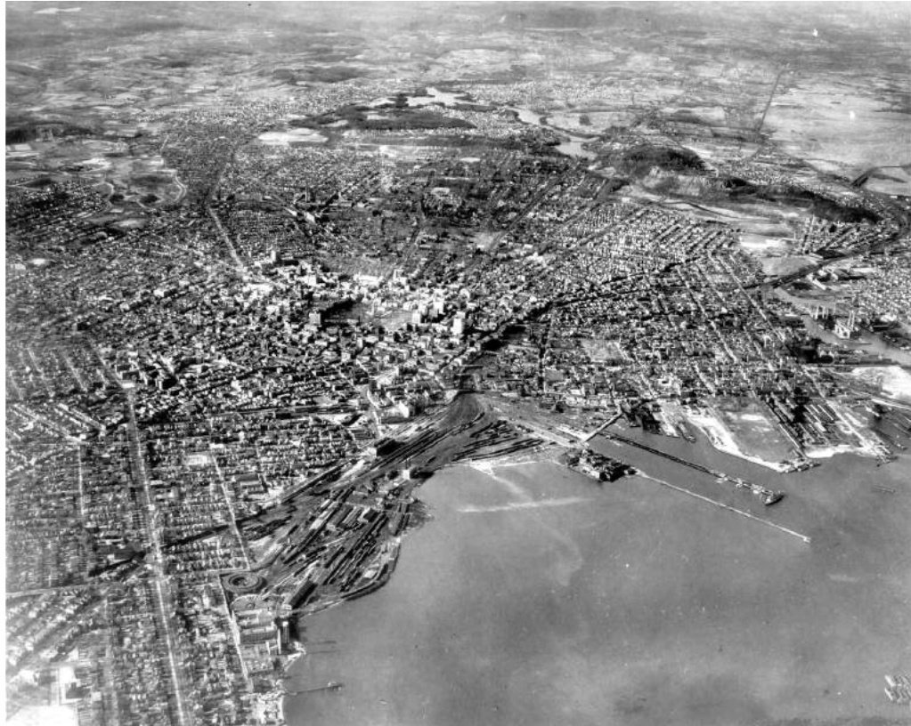 DFA New Haven on Twitter "Bird's eye view of New Haven waterfront, 1934"