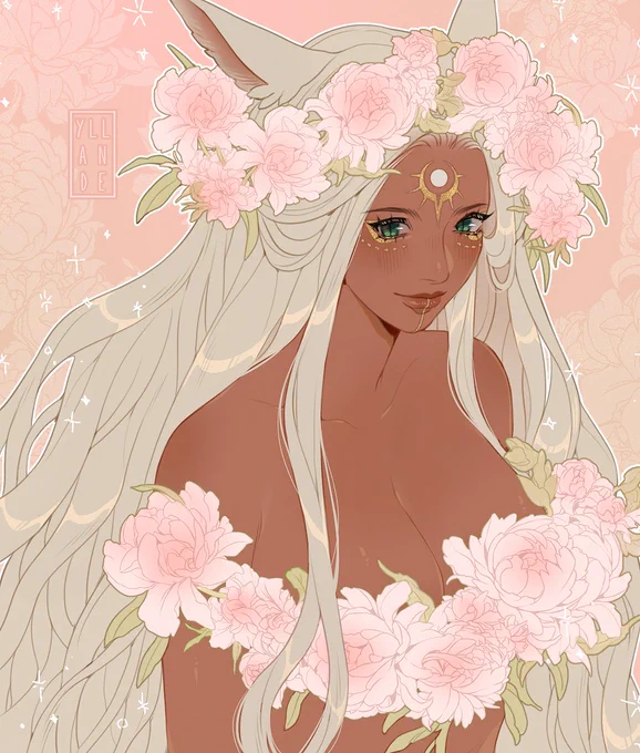 Calandra, wearing the Spring Wedding Gown from Yves St Laurent (1999)   #FFXIV #FF14 