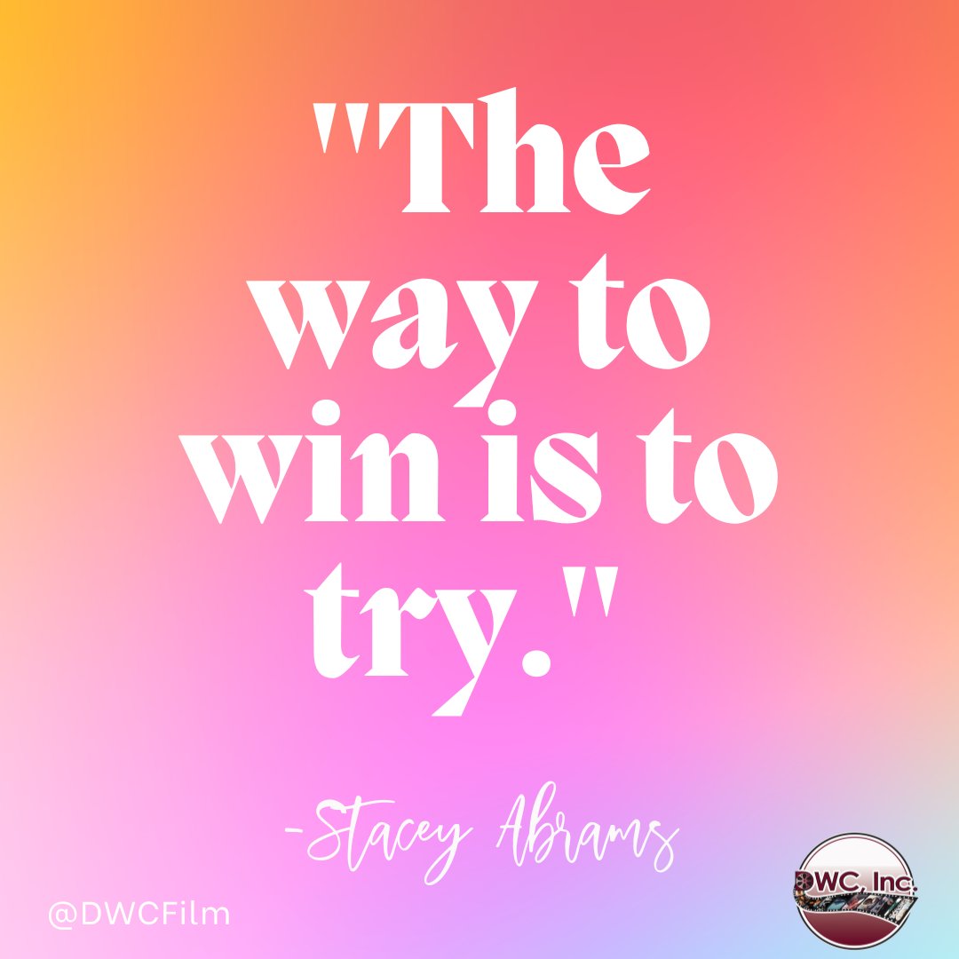 This week’s motivation quote comes from Stacey Abrams! You can’t win if you don’t try ✨

What are you trying to accomplish this week? 👀

#dwcfilm #dwcfilmfest #staceyabrams #motivation #encouragement #detroit
