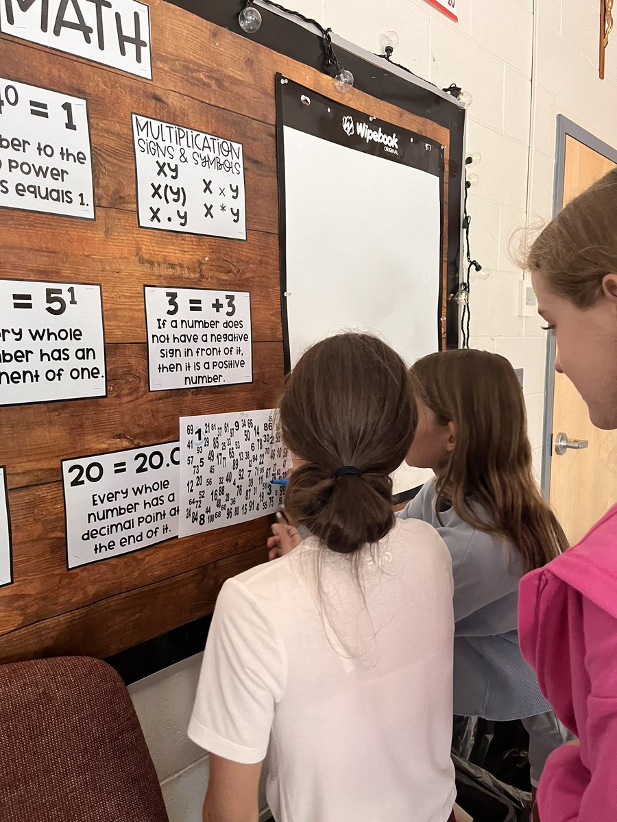 mrs_stuck's tweet photo. A favourite activity for day 1! #100numbers setting the tone for what good group work looks/feels/sounds like in a building thinking classroom @pgliljedahl https://t.co/qpjjxK2Nk8
