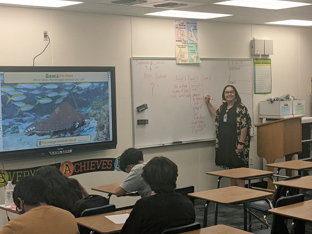 Mrs_Duhart365's tweet photo. Modelling lessons today - Thank you Mr. Infante! 🤩. Ss were actively engaged with student talk and embedded language support - a #picture is worth a 1,000 words!!! And thank you @SRubinol for joining 🎉
#PairShare
#VisualLiteracy
#WeAreLESD 
#SomosLESD 
#PictureTalks https://t.co/tyTywZD0GZ