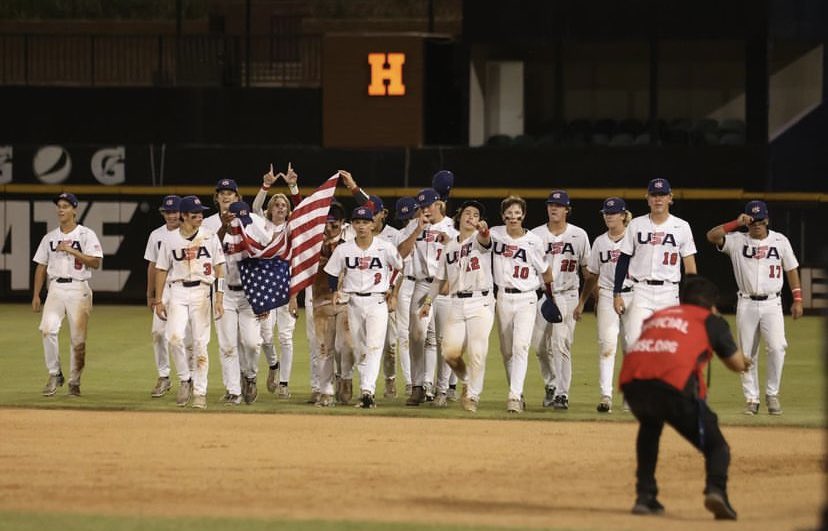 Just got home from @WBSC in Hermosillo Mexico and I wanted to thank everyone who supported me, my teammates, and our coaches @USABaseball15U. Winning a🥇for my country is an amazing feeling and an experience I will never forget! #thankful #ForGlory 🇺🇸