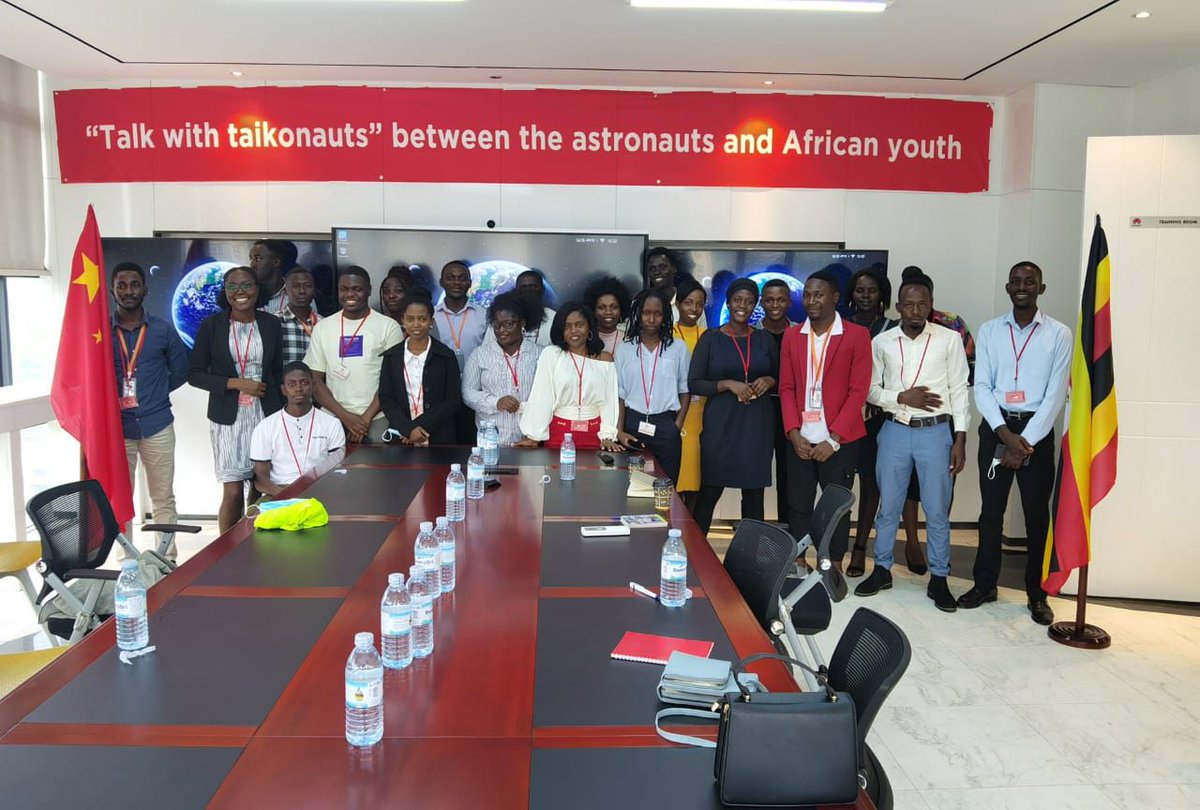 PRC_Amb_Uganda's tweet photo. Uganda youth attended "Shenzhou-14 taikonauts talk with African youth from China Space Station". https://t.co/tXh8E8z6v7