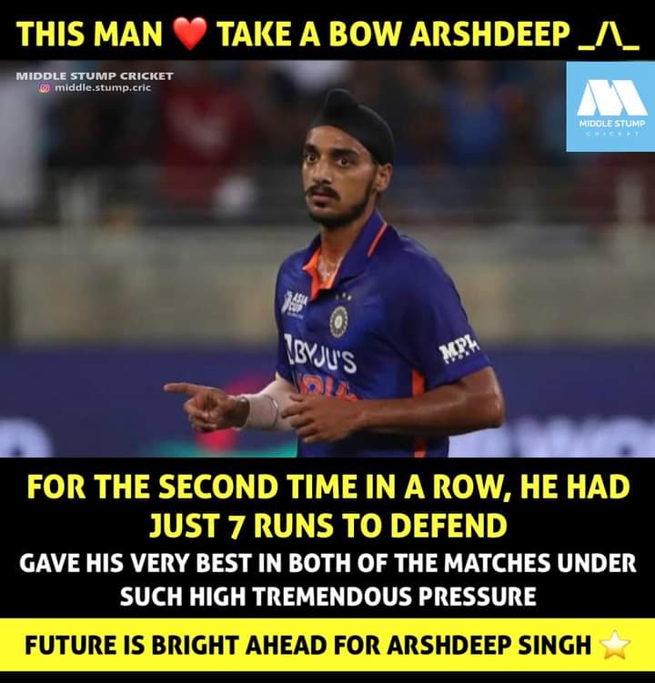 Yes India lost the match but still Arshdeep Singh needs appreciation, the way he bowled the last it's been really impressive. Very sad to #Bhuvi, couldn't imagine India won't qualify for the final. Hope for the best #INDvsSL #AsiaCupT20