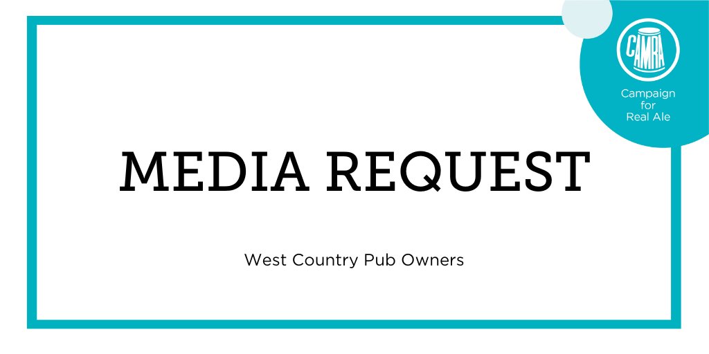 CAMRA (@camra_official) on Twitter photo 🚨 MEDIA REQUEST 🚨
ITV News West Country (<a href="/itvwestcountry/">ITV News West Country</a>) is looking to speak to pub owners in the West Country area who are struggling to cope with skyrocketing energy costs. 📈
👉 If you're interested in being filmed, email charlotte.turner@itv.com within the next week. 🚨 MEDIA REQUEST 🚨
ITV News West Country (<a href="/itvwestcountry/">ITV News West Country</a>) is looking to speak to pub owners in the West Country area who are struggling to cope with skyrocketing energy costs. 📈
👉 If you're interested in being filmed, email charlotte.turner@itv.com within the next week.