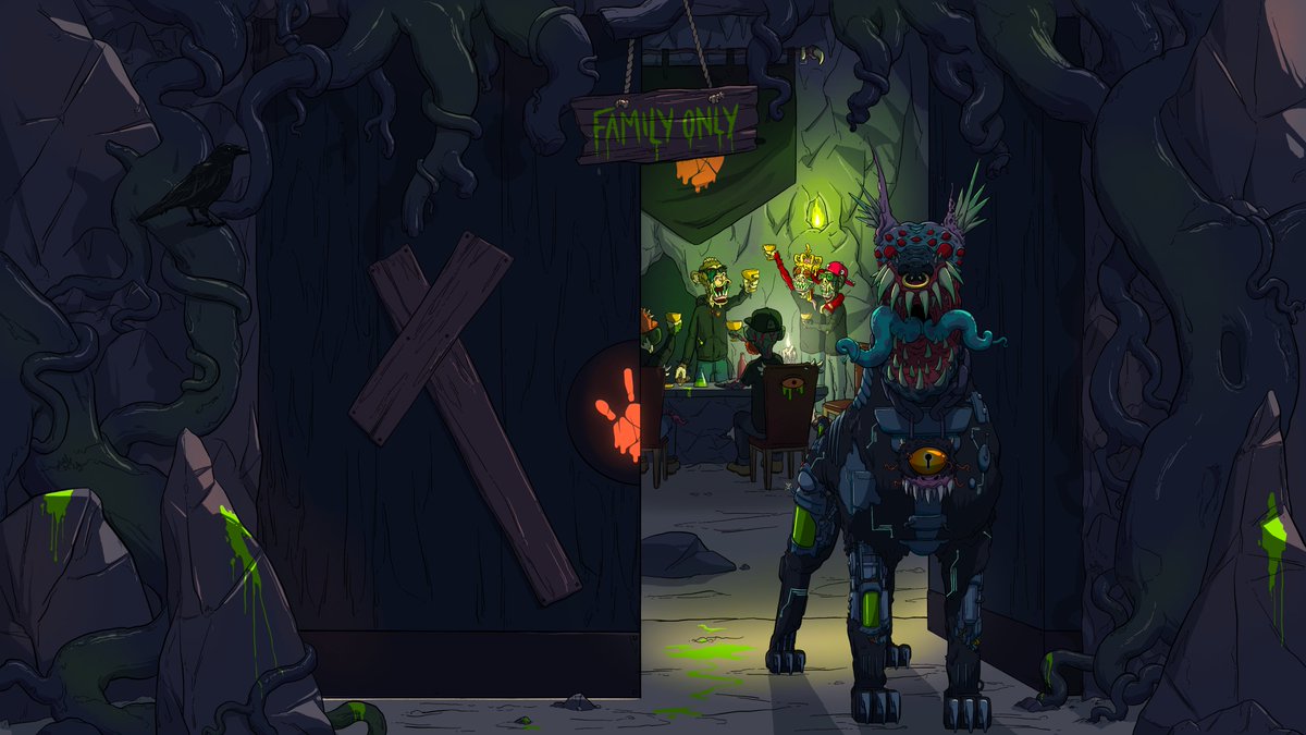 Hey_Church's tweet photo. I just entered the most exclusive cave for Mutants in the metaverse! The @mutant_cartel Hideout.

https://t.co/ubKxZAUKGf