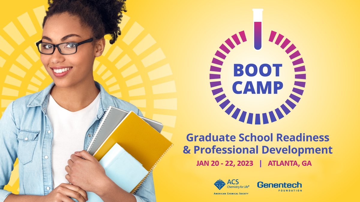 ACSGradsPostdoc's tweet photo. Are you an #undergrad interested in #gradschool? The GSRPD Boot Camp can help students from underrepresented groups learn &amp; practice constructing a compelling grad school application. Learn more &amp; apply at https://t.co/jv7sCmXk6f
#professionaldevelopment #careeradvice https://t.co/GwZZ3f8A5f