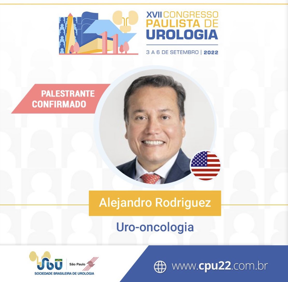ARRODRIGUEZMD's tweet photo. Thank you for the invitation! Enjoyed Congresso Paulista de Urologia! Great success! @wroclawski_uro @sbusp_oficial @CAU_URO @ResidentesCAU #CPU22 https://t.co/aamxlhgCoK