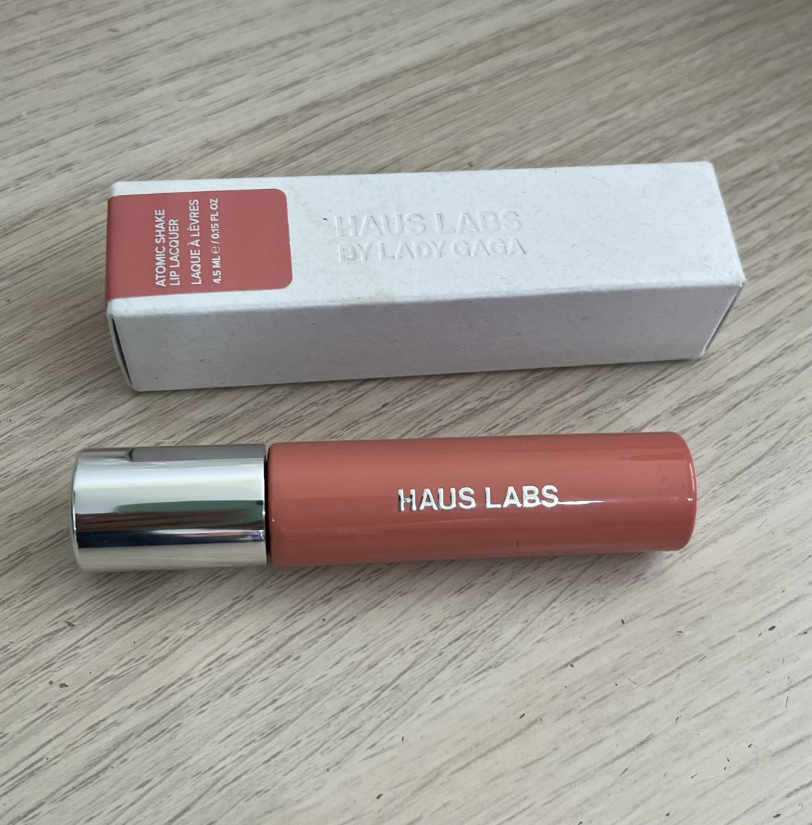 Ramat26's tweet photo. Wow my @hauslabs Atomic shake in Sepia shine arrived so fast!! I’m so excited to try it! Now I have four and I love every shade, completely obsessed! Thank you for this amazing lip product @ladygaga and @hauslabs 💚🤩 Always the best! https://t.co/tZGtSKg2V3