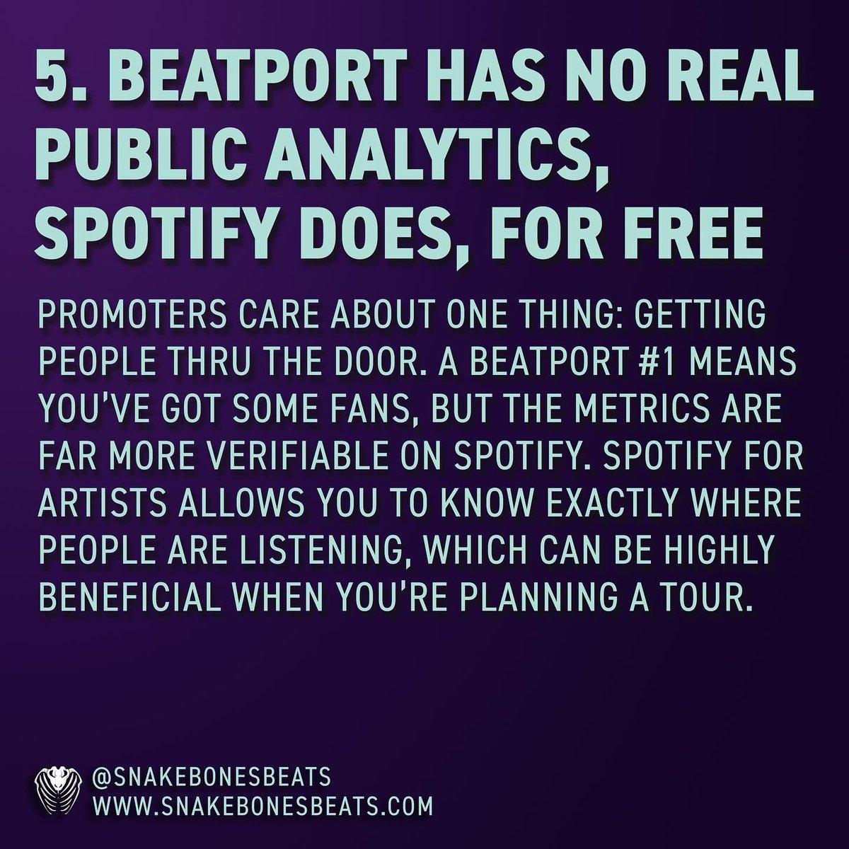 snakebonesbeats's tweet photo. Here’s a couple more reasons to choose #spotify over #beatport. Agree or disagree? https://t.co/KF1sco7oCg