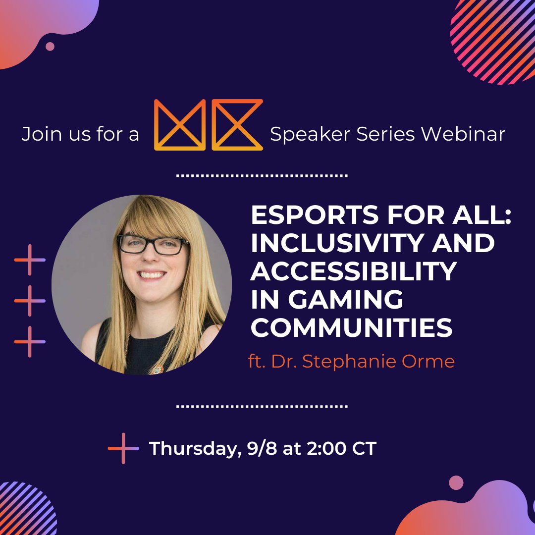 Wondering how to build an inclusive gaming community that’s accessible to anyone? Join us and <a href="/stephanieorme/">Steph Orme, Ph.D. @ PAXEast</a>, for a Speaker Series Webinar on Thursday, September 8th at 2:00 CT. Register now: bit.ly/drsteph-speake…