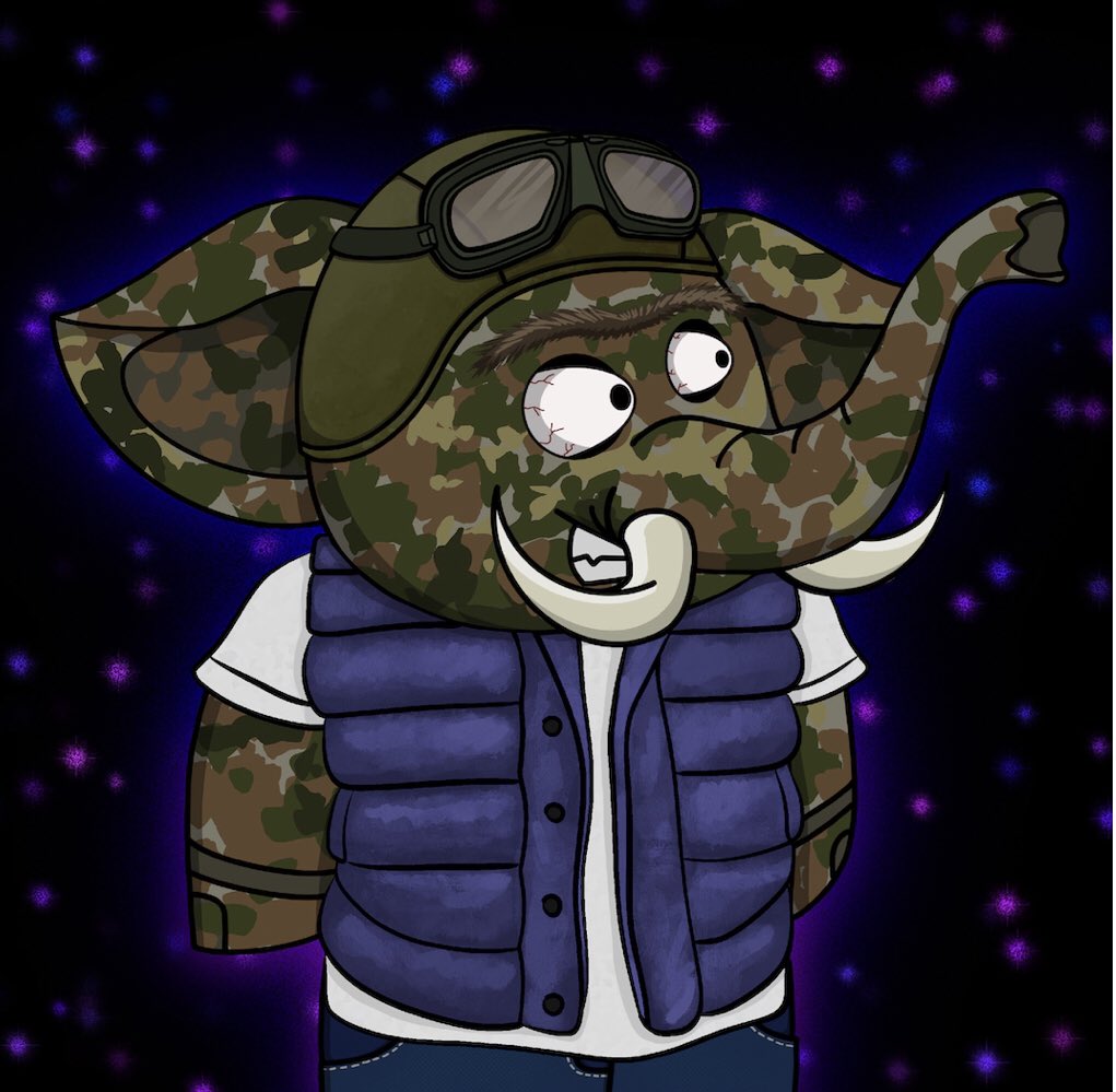 HopefulofNFTs's tweet photo. your #NFTCollection to mine
#Elefunky is a generative collection of jolly crypto elephant. His thirst for adventures is endless, naked emotions displayed on his face.Who knows what he will do next when he is bored
#singular #RMRK @NovaWalletApp https://t.co/0oneC8n41m