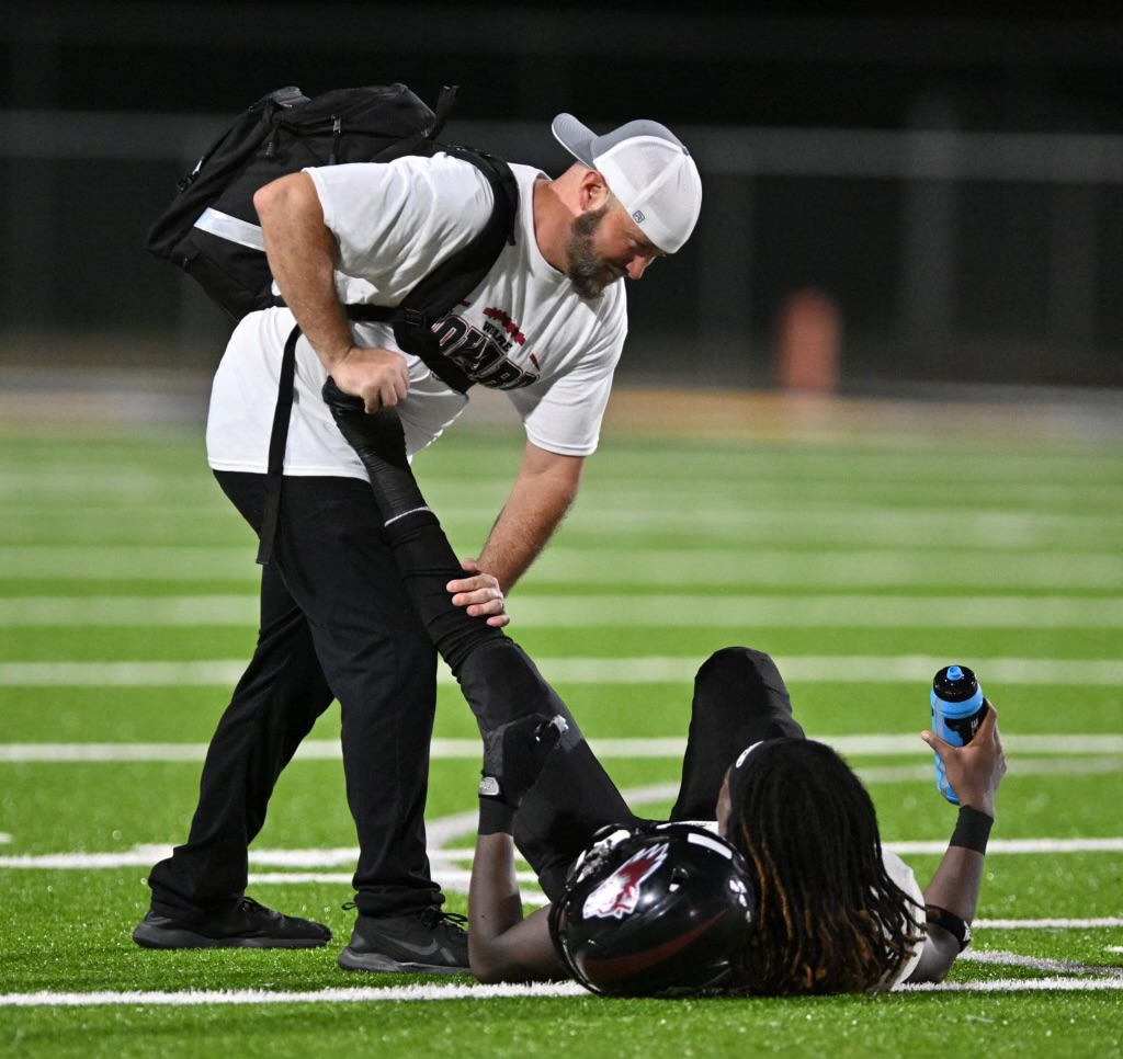W. S. Hutchings College and Career Academy (@bibbhcca) on Twitter photo Pathway Spotlight: Check out our Sports Medicine Instructor, Coach Sam Hadaway, treating one of the Howard HS players during a game. <a href="/BibbSchools/">Bibb County Schools</a> students, if you are interested in a career helping athletes, make sure to sign-up for the Sports Med. pathway at Hutchings CCA. Pathway Spotlight: Check out our Sports Medicine Instructor, Coach Sam Hadaway, treating one of the Howard HS players during a game. <a href="/BibbSchools/">Bibb County Schools</a> students, if you are interested in a career helping athletes, make sure to sign-up for the Sports Med. pathway at Hutchings CCA.